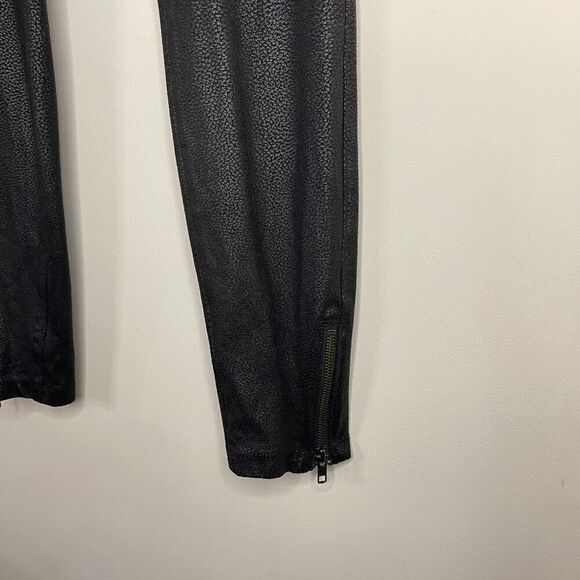 ❄️3/$20 JESSICA SIMPSON Black Faux‎ Leather Leggings Zippered Ankle, Size Small - Picture 3 of 7
